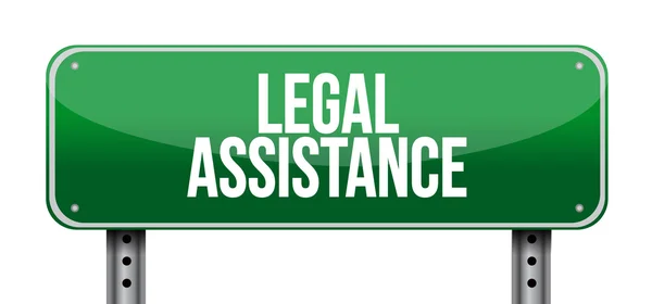 Legal assistance horizontal road sign concept — Stock Photo, Image