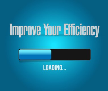 Improve Your Efficiency loading bar sign concept clipart