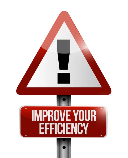 Improve Your Efficiency warning road sign concept — Stock Photo, Image