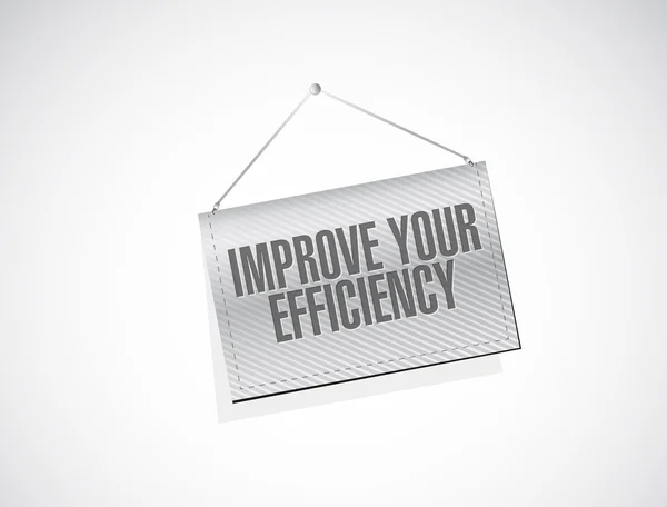 Melhore seu conceito de signo de banner de eficiência — Fotografia de Stock
