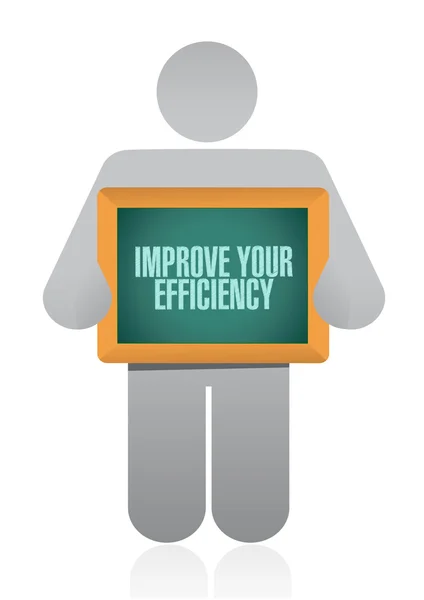 Improve Your Efficiency people holding sign — Stock Photo, Image