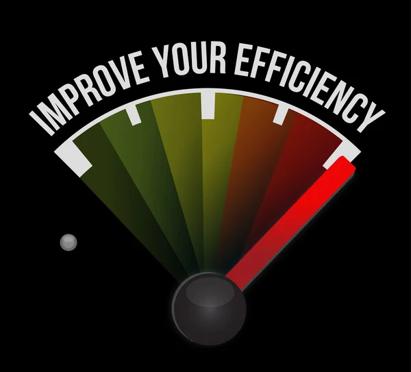 Improve Your Efficiency meter sign concept — Stock Photo, Image