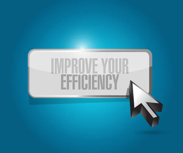 Melhore seu conceito de sinal de botão de eficiência — Fotografia de Stock