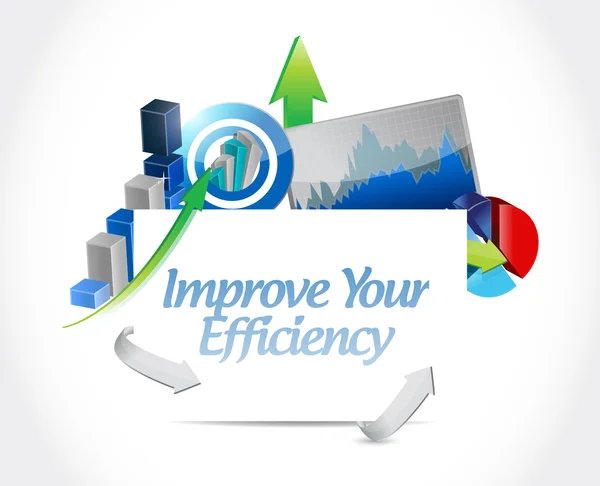 Migliora il tuo concetto di segno grafico aziendale Efficienza — Foto Stock