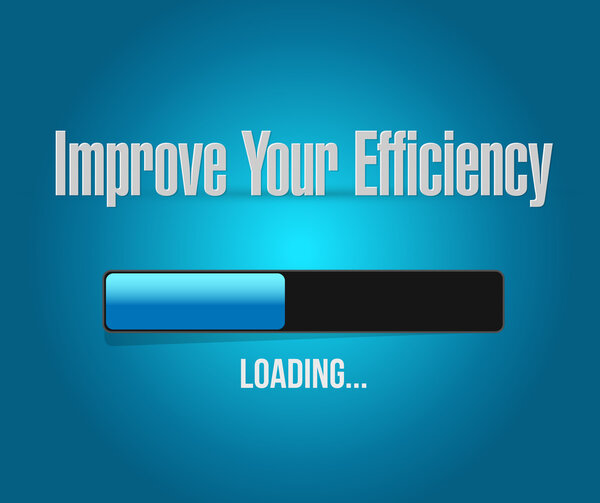 Improve Your Efficiency loading bar sign concept