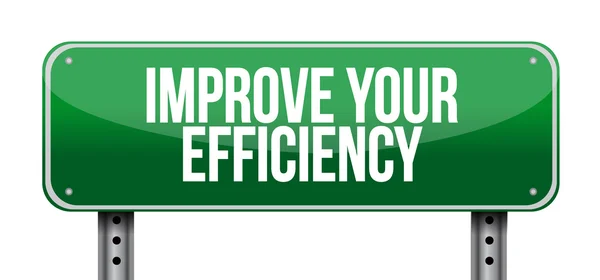 Improve Your Efficiency road sign concept — Stock Photo, Image