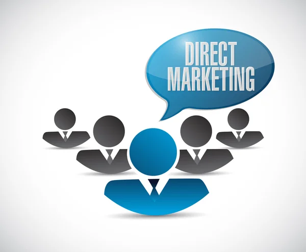 Direct marketing teamwork sign concept — Stock Photo, Image