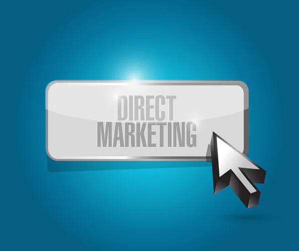 Conceito de sinal de botão de marketing direto — Fotografia de Stock