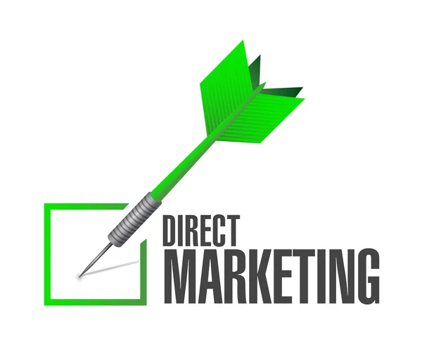 Direct marketing check dart illustration — Stock Photo, Image