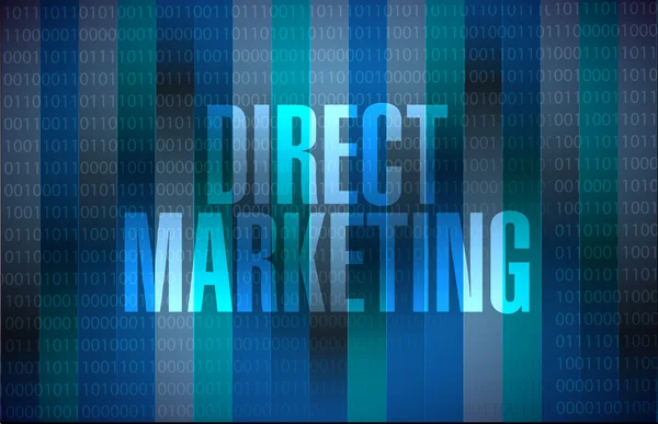 Concepto de signo de fondo binario de marketing directo —  Fotos de Stock