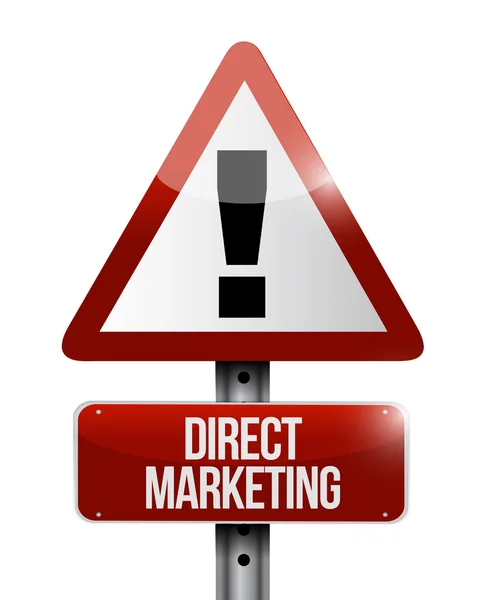 Direct marketing warning road sign concept — Stock Photo, Image