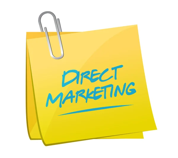 Direct marketing memo post sign concept — Stock Photo, Image