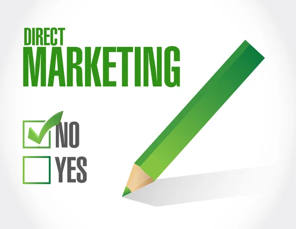 No direct marketing approval sign concept — Stock Photo, Image