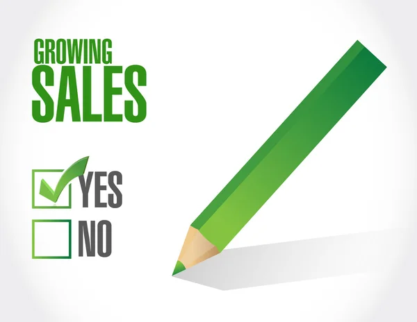 Growing sales approval sign concept — Stock Photo, Image