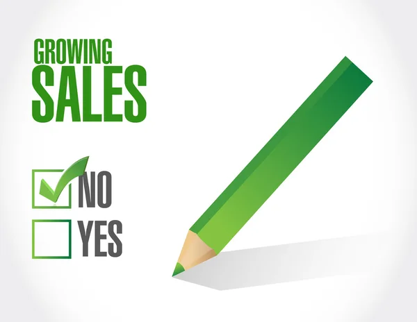 No growing sales gear sign concept — Stock Photo, Image