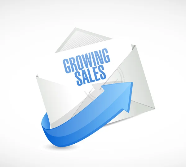 Growing sales mail sign concept — Stock Photo, Image