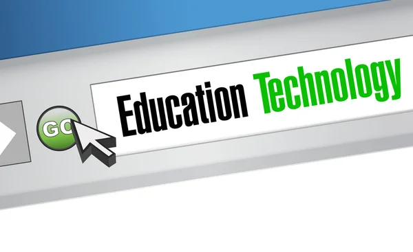 Education technology website sign concept — Stock Photo, Image