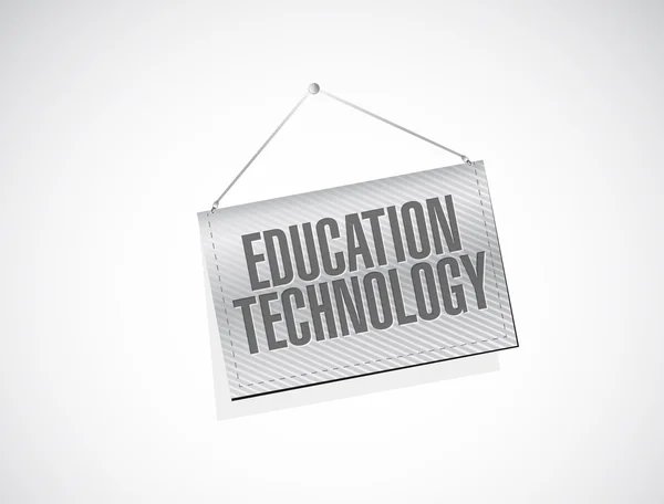 Onderwijs technologie banner teken concept — Stockfoto