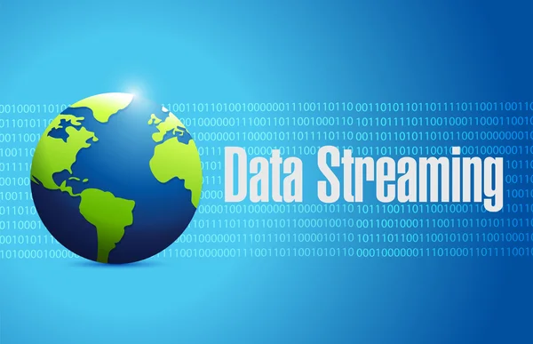 Data streaming binära bakgrund tecken koncept — Stockfoto