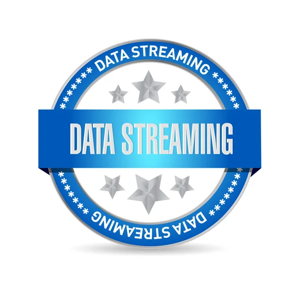 Data Streaming Siegel-Konzept — Stockfoto