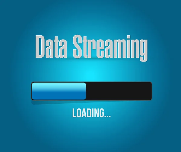 Data Streaming Loading Bar Sign Konzept — Stockfoto
