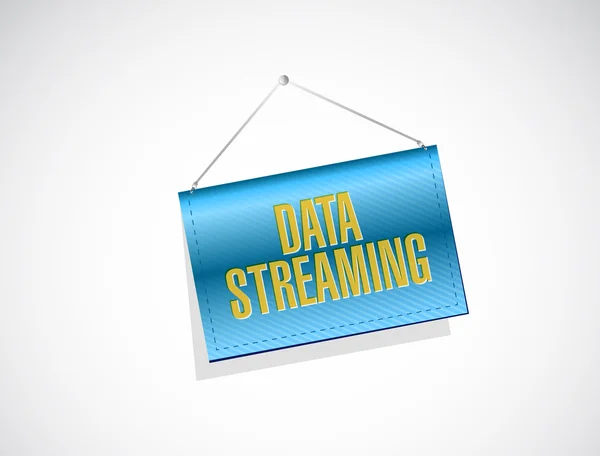 Data streaming banner sign koncept — Stockfoto