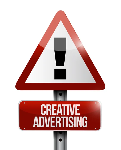 Kreatives Werbe-Warnschild — Stockfoto