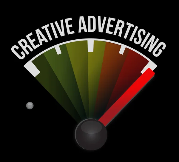 Kreatív Reklámfesztivál mérő jel illusztráció — Stock Fotó