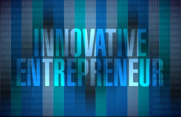 革新的な起業家バイナリ背景記号 — ストック写真