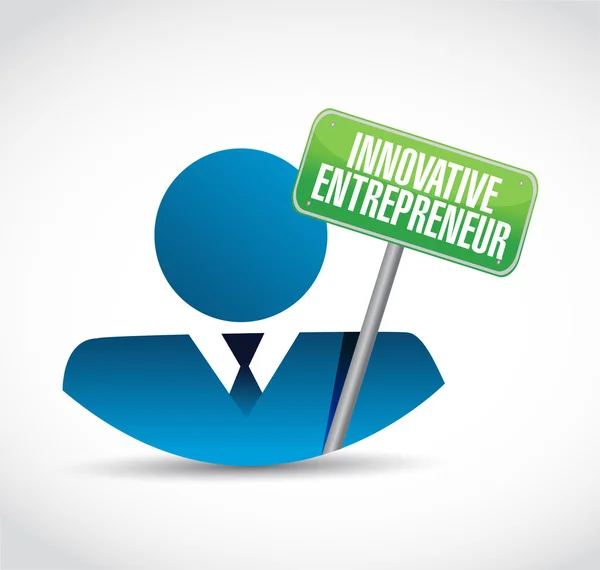 Innovative entrepreneur businessman sign — Stock Photo, Image