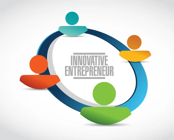 Signo de red de emprendedores innovadores — Foto de Stock