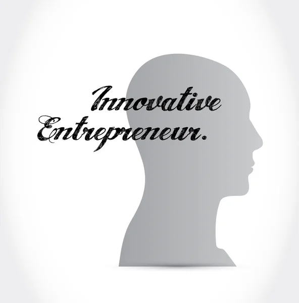 革新的な起業家の思考脳記号 — ストック写真