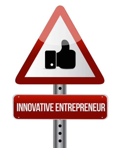 Empresario innovador como signo de atención — Foto de Stock