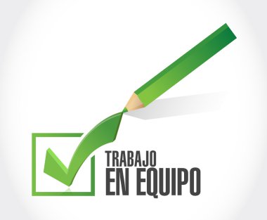 ekip çalışması onay işareti işareti İspanyolca
