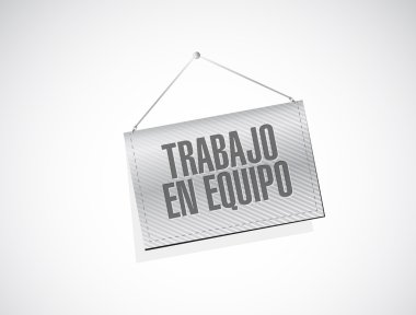 ekip çalışması afiş işareti İspanyolca
