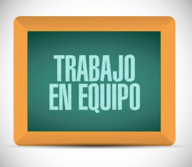 ekip çalışması kara tahta işaret İspanyolca