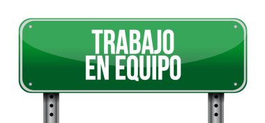 ekip çalışması sokak İspanyolca olarak imzala