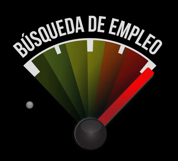 Sinal do medidor de busca de emprego em espanhol — Fotografia de Stock
