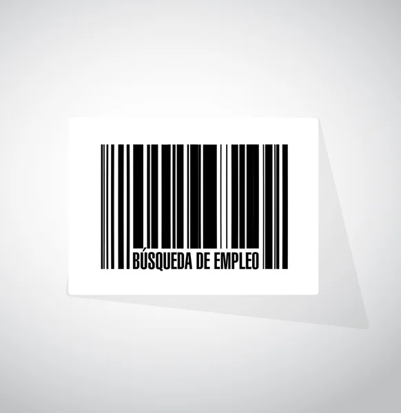 Arbeitssuche Barcode-Zeichen auf Spanisch — Stockfoto