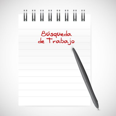 iş arama not defteri işareti İspanyolca olarak