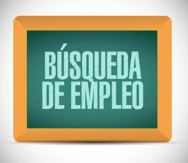 Signe de tableau de recherche d'emploi en espagnol concept — Photo
