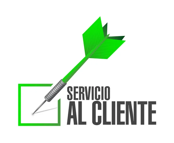 Customer service binary dart sign in Spanish — Stock Photo, Image