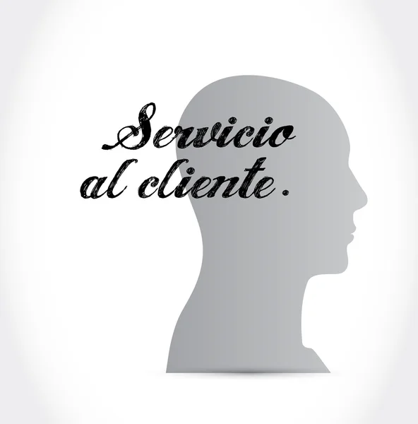 Atendimento ao cliente pensando sinal cerebral — Fotografia de Stock