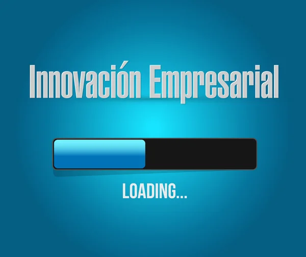 Inovação empresarial carregar barra sinal em espanhol — Fotografia de Stock