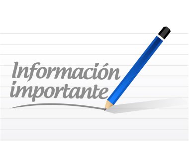 önemli bilgi mesaj İspanyol işaret