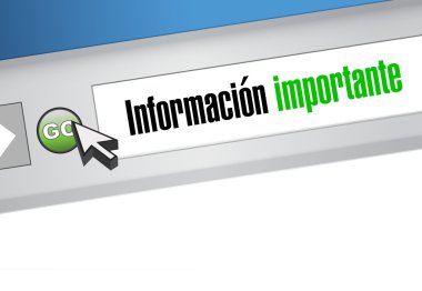 önemli bilgiler Web sitesi işareti İspanyolca