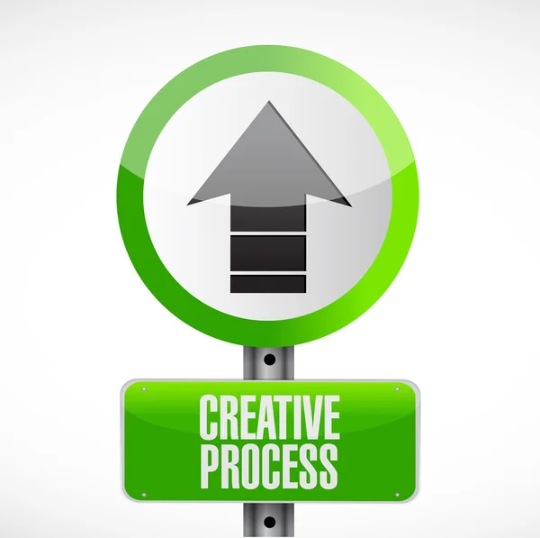 Concepto de señal de camino proceso creativo — Foto de Stock