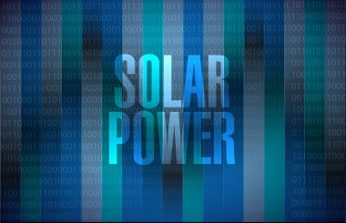 güneş paneli ikili arka plan işareti kavramı