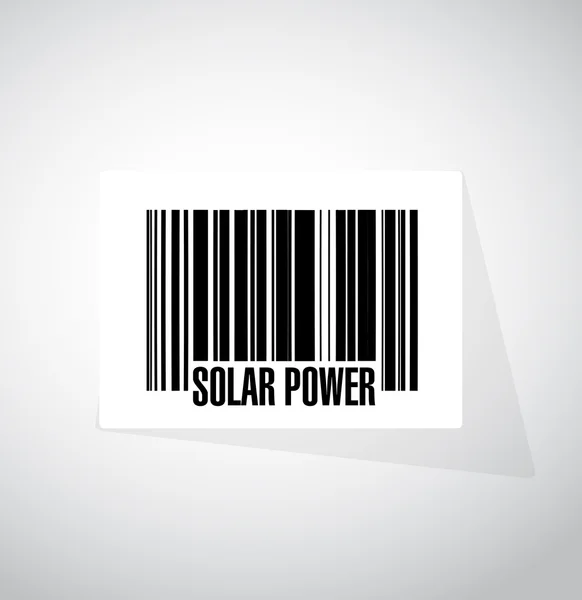 Solar Panel Barcode Zeichen Konzept — Stockfoto