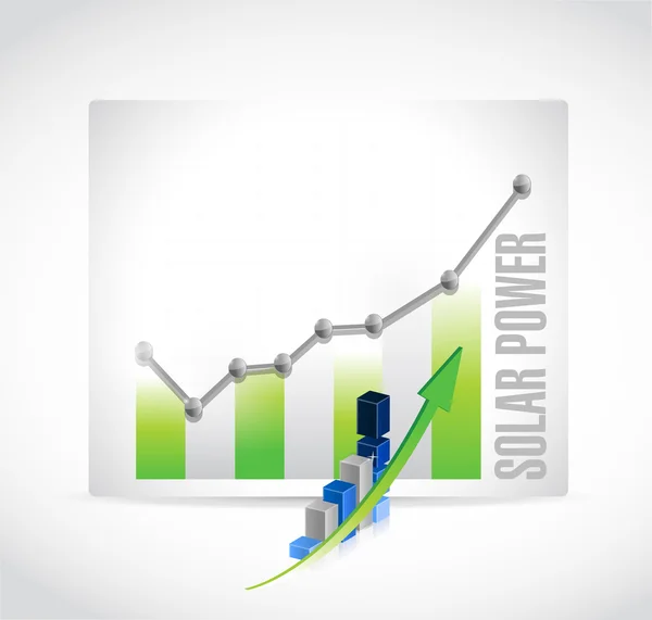 Napelem üzleti grafikon jel fogalma — Stock Fotó